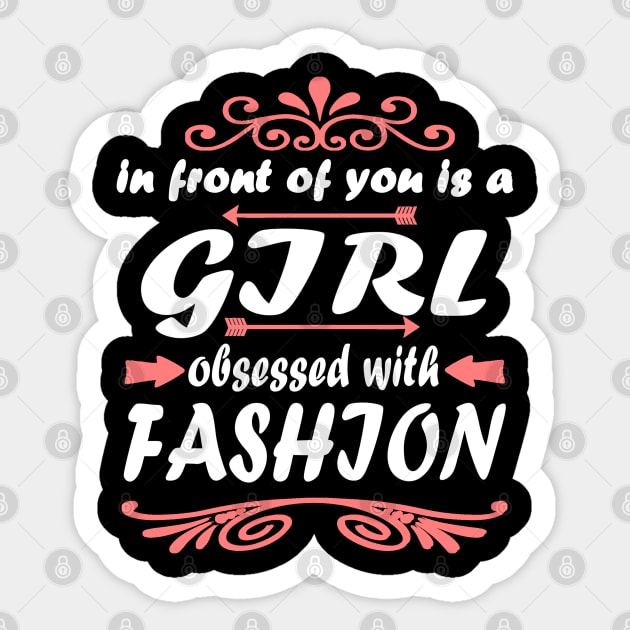 Clothing shopping fashion designer model saying Sticker by FindYourFavouriteDesign